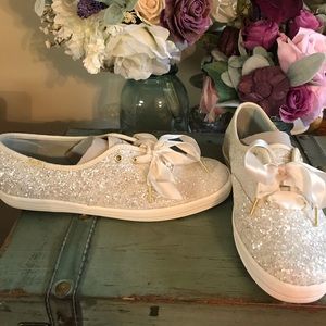 Never worn, Kate Spade glitter KEDS.
